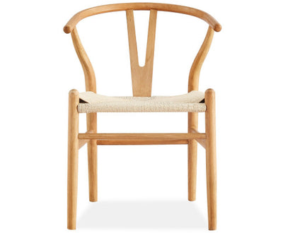 Anemone Set of 4 Wishbone Dining Chair Beech Timber Replica Hans Wenger Natural