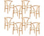 Anemone Set of 8 Wishbone Dining Chair Beech Timber Replica Hans Wenger Natural