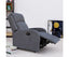 Maxcomfy Fabric Manual Recliner Lounge Arm Chair - Mid Grey