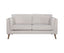 Nooa 2 Seater Sofa Fabric Uplholstered Lounge Couch - Stone