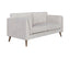 Nooa 2 Seater Sofa Fabric Uplholstered Lounge Couch - Stone