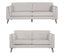 Nooa 2 + 3 Seater Sofa Set Fabric Uplholstered Lounge Couch - Stone