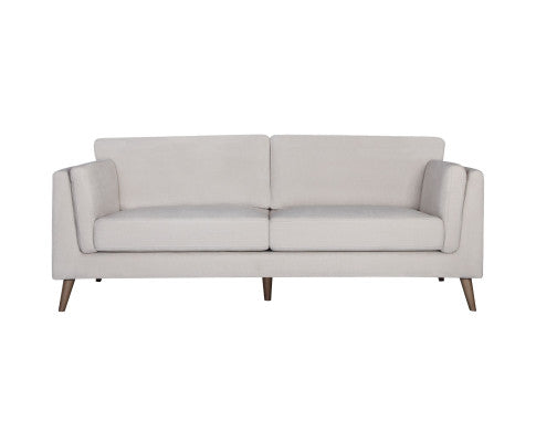 Nooa 3 Seater Sofa Fabric Uplholstered Lounge Couch - Stone