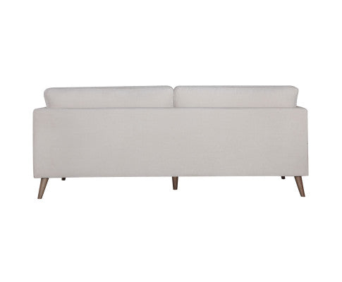 Nooa 3 Seater Sofa Fabric Uplholstered Lounge Couch - Stone