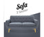 Dane 3 Seater Fabric Upholstered Sofa Lounge Couch - Dark Grey