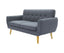 Dane 3 Seater Fabric Upholstered Sofa Lounge Couch - Dark Grey