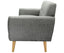 Dane 3 + 1 + 1 Seater Fabric Upholstered Sofa Armchair Lounge Couch - Mid Grey