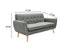 Dane 3 + 1 Seater Fabric Upholstered Sofa Armchair Lounge Couch - Mid Grey