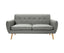 Dane 3 Seater Fabric Upholstered Sofa Lounge Couch - Mid Grey