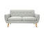 Dane 3 Seater Fabric Upholstered Sofa Lounge Couch - Light Grey