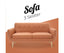 Dane 3 + 1 + 1 Seater Fabric Upholstered Sofa Armchair Lounge Couch - Orange