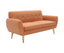 Dane 3 Seater Fabric Upholstered Sofa Lounge Couch - Orange