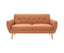 Dane 3 Seater Fabric Upholstered Sofa Lounge Couch - Orange