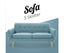 Dane 3 + 1 + 1 Seater Fabric Upholstered Sofa Armchair Lounge Couch - Blue