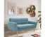 Dane 3 Seater Fabric Upholstered Sofa Lounge Couch - Blue