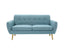 Dane 3 Seater Fabric Upholstered Sofa Lounge Couch - Blue