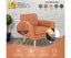 Dane Single Seater Fabric Upholstered Sofa Armchair Lounge Couch - Orange