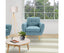 Dane Single Seater Fabric Upholstered Sofa Armchair Set of 2 - Blue