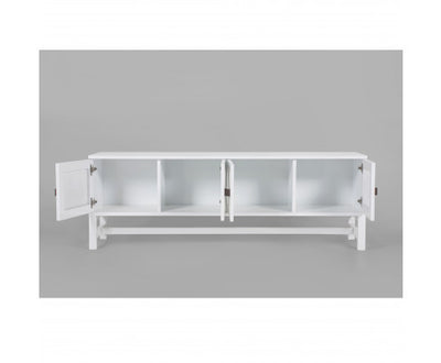 Jasmine ETU Entertainment TV Unit 160cm 4 Door Mindi Wood Rattan - White