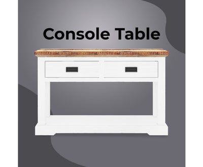 Orville Console Hallway Entry Table 125cm Solid Acacia Timber Wood - Multi Color