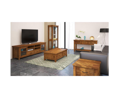 Birdsville ETU Entertainment TV Unit 223cm 2 Door 2 Drawer Mt Ash Wood - Brown