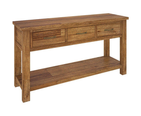 Birdsville Console Hallway Entry Table 156cm Solid Mt Ash Timber Wood - Brown