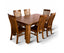 Teasel 7pc Dining Set 180cm Table 6 Chair Solid Pine Wood Timber - Rustic Oak