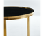 Interior Ave - Designer Giselle Black Glass & Brushed Gold Coffee Table Set