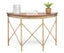 Wooden Hallway Console Table Half Round Shape in French Brass Finish