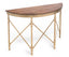 Wooden Hallway Console Table Half Round Shape in French Brass Finish