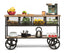 Wooden Kitchen Island Trolley Cart on Wheels with Drawers and 3 Level Storage