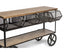 Wooden Kitchen Island Trolley Cart on Wheels with Drawers and 3 Level Storage