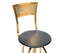 Gold Black Swivel Kitchen Bar Stool Chair with High Back in Netted Design Frame