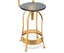 Gold Black Swivel Kitchen Bar Stool Chair with High Back in Netted Design Frame