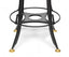 Industrial Wooden Height Adjustable Swivel Bar Stool - Gold Black