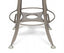 Industrial Height Adjustable Swivel Bar Stool with Oak Wood Top - Grey Finish