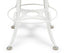 White Bar Stool Hamptons Style Height Adjustable and Swivel with Natural Wood Top