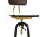 Industrial Wooden Height Adjustable Swivel Bar Stool Chair with Back - Gold Black