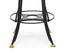 Industrial Wooden Height Adjustable Swivel Bar Stool Chair with Back - Gold Black