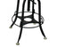 Industrial Wooden Height Adjustable Swivel Bar Stool Chair with Back - Black Rustic