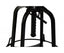 Industrial Wooden Height Adjustable Swivel Bar Stool Chair with Back - Black Rustic