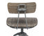 Industrial Swivel Height Adjustable Grey Oak Wood Bar Stool Chair with Back