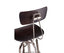 Industrial Wooden Height Adjustable Swivel Bar Stool Chair with Back - Nickel Black