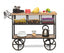 Retro Wooden Kitchen Island Trolley on Wheels with Storage Drawers