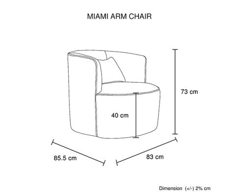 Miami Arm Chair Grey Fabric Upholstery Stripe Design Wooden Structure Rotating Metal Chassis