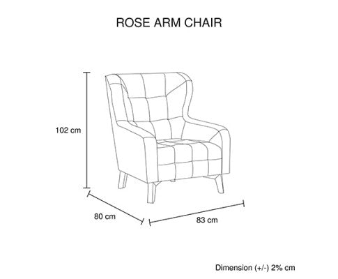 Armchair High back Lounge Accent Chair Designer Printed Fabric with Wooden Leg