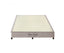 Mattress Base Ensemble Double Size Solid Wooden Slat in Beige with Removable Cover