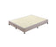 Mattress Base Ensemble Queen Size Solid Wooden Slat in Beige with Removable Cover