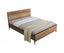 4 Pieces Bedroom Suite with Particle Board Contraction and Metal Legs Queen Size Oak Colour Bed, Bedside Table & Tallboy