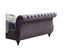 King Size Sleigh Bedframe Velvet Upholstery Grey Colour Tufted Headboard And Footboard Deep Quilting